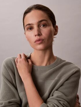 Smooth Cotton Monogram Sweater
