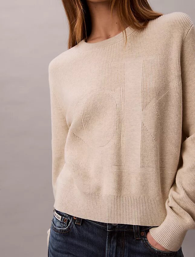 Smooth Cotton Monogram Sweater Smooth Cotton Monogram Sweater