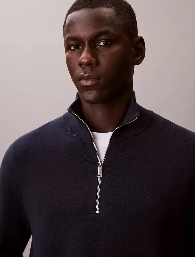 Smooth Cotton Quarter Zip Sweater Smooth Cotton Quarter Zip Sweater