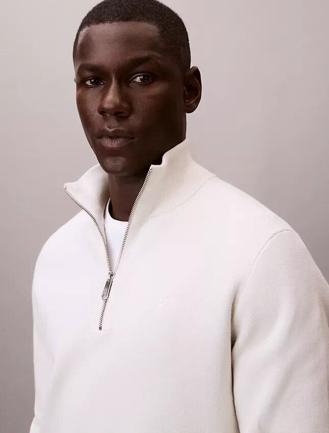 Smooth Cotton Quarter Zip Sweater Smooth Cotton Quarter Zip Sweater
