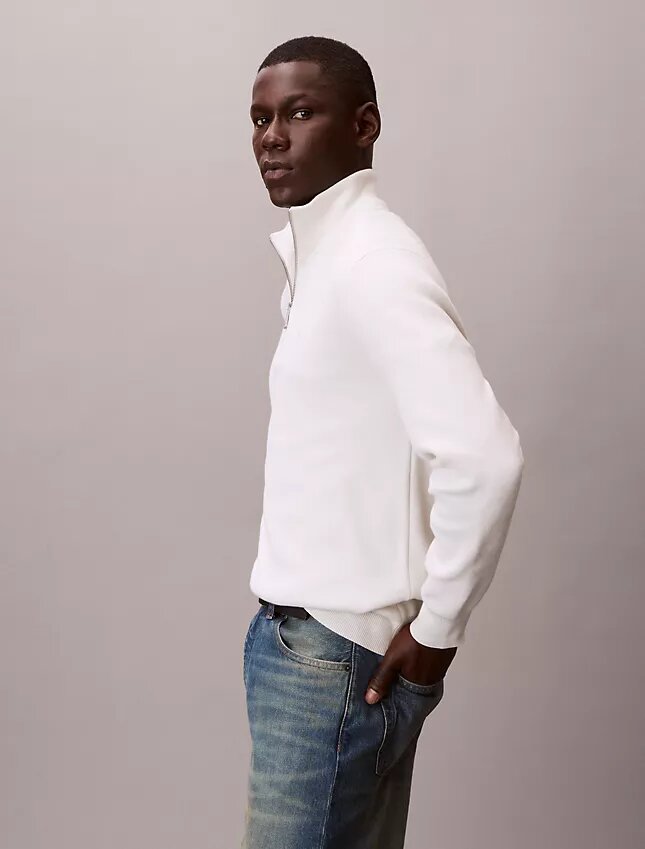 Smooth Cotton Quarter Zip Sweater Smooth Cotton Quarter Zip Sweater