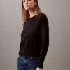 Smooth Cotton Relaxed Monogram Sweater Smooth Cotton Relaxed Monogram Sweater