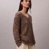 Smooth Cotton Relaxed Monogram Sweater Smooth Cotton Relaxed Monogram Sweater