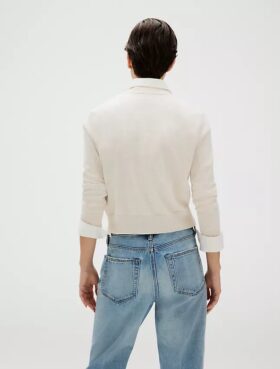 Smooth Cotton Relaxed Monogram Sweater