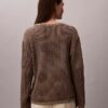 Smooth Cotton Relaxed Monogram Sweater Smooth Cotton Relaxed Monogram Sweater