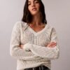 Smooth Cotton Relaxed Monogram Sweater Smooth Cotton Relaxed Monogram Sweater