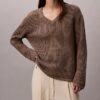 Smooth Cotton Relaxed Monogram Sweater Smooth Cotton Relaxed Monogram Sweater