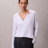 Smooth Cotton Relaxed Polo Sweater Smooth Cotton Relaxed Polo Sweater