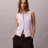 Smooth Cotton Rib Button-Down Tank Top Smooth Cotton Rib Button-Down Tank Top