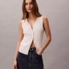 Smooth Cotton Rib Button-Down Tank Top Smooth Cotton Rib Button-Down Tank Top