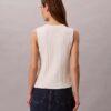Smooth Cotton Rib Button-Down Tank Top Smooth Cotton Rib Button-Down Tank Top