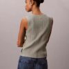 Smooth Cotton Rib Button-Down Tank Top Smooth Cotton Rib Button-Down Tank Top