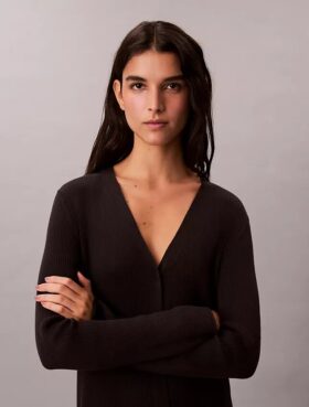 Smooth Cotton Rib Duster