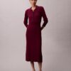 Smooth Cotton Rib Midi Dress