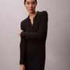 Smooth Cotton Rib Midi Dress