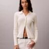 Smooth Cotton Rib Polo Cardigan Smooth Cotton Rib Polo Cardigan