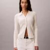 Smooth Cotton Rib Polo Cardigan Smooth Cotton Rib Polo Cardigan