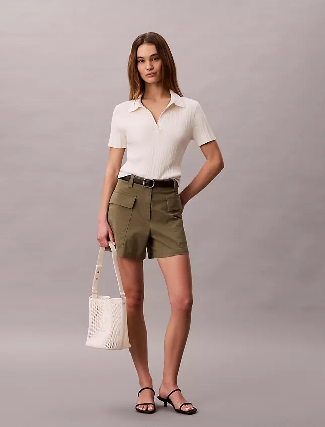 Smooth Cotton Rib Polo T-Shirt Smooth Cotton Rib Polo T-Shirt