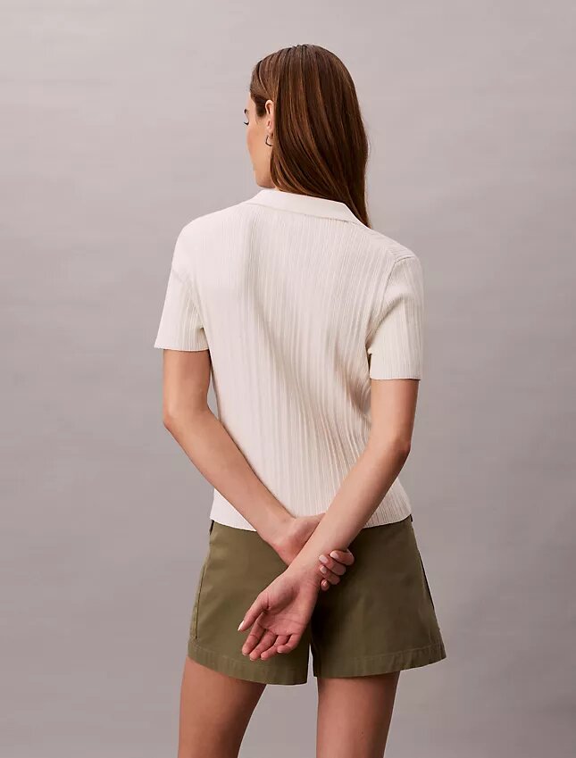 Smooth Cotton Rib Polo T-Shirt Smooth Cotton Rib Polo T-Shirt
