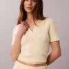 Smooth Cotton Rib Polo T-Shirt Smooth Cotton Rib Polo T-Shirt