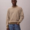 Smooth Cotton Stripe Easy Sweater