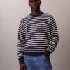 Smooth Cotton Stripe Easy Sweater
