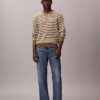 Smooth Cotton Stripe Easy Sweater