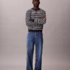 Smooth Cotton Stripe Easy Sweater