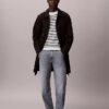 Smooth Cotton Stripe Easy Sweater
