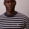 Smooth Cotton Stripe Easy Sweater