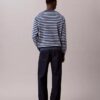 Smooth Cotton Stripe Easy Sweater