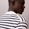 Smooth Cotton Stripe Easy Sweater