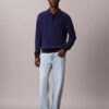 Smooth Cotton Waffle Polo Sweater Smooth Cotton Waffle Polo Sweater
