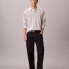 Smooth Cotton Waffle Polo Sweater Smooth Cotton Waffle Polo Sweater