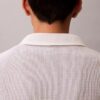 Smooth Cotton Waffle Polo Sweater Smooth Cotton Waffle Polo Sweater