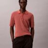 Smooth Cotton Waffle Sweater Polo Shirt Smooth Cotton Waffle Sweater Polo Shirt