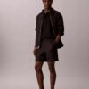 Smooth Cotton Waffle Sweater Polo Shirt