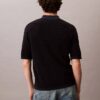 Smooth Cotton Waffle Sweater Polo Shirt