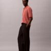 Smooth Cotton Waffle Sweater Polo Shirt Smooth Cotton Waffle Sweater Polo Shirt