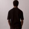 Smooth Cotton Waffle Sweater Polo Shirt