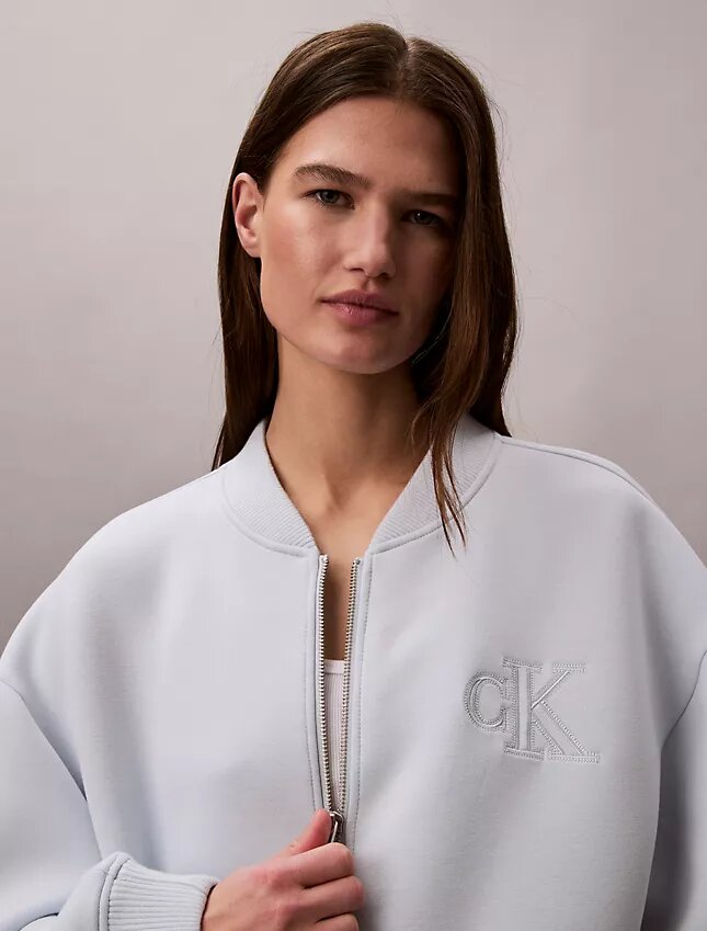 Smooth Cropped Relaxed Bomber Jacket Smooth Cropped Relaxed Bomber Jacket
