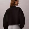 Smooth Cropped Relaxed Bomber Jacket Smooth Cropped Relaxed Bomber Jacket