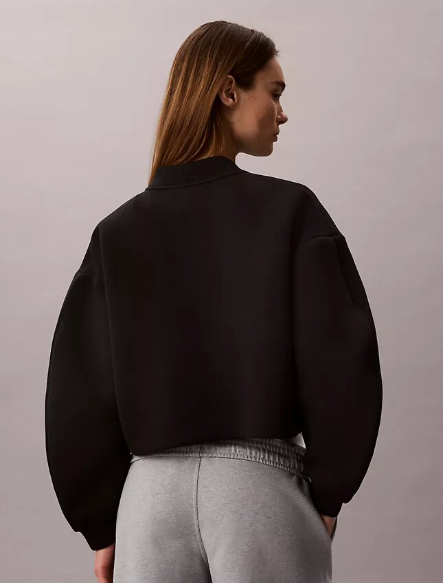 Smooth Cropped Relaxed Bomber Jacket Smooth Cropped Relaxed Bomber Jacket