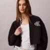 Smooth Cropped Relaxed Bomber Jacket Smooth Cropped Relaxed Bomber Jacket