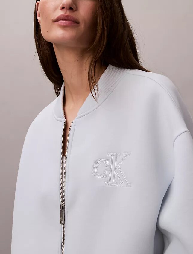 Smooth Cropped Relaxed Bomber Jacket Smooth Cropped Relaxed Bomber Jacket
