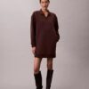 Smooth Mini Polo Sweatshirt Dress Smooth Mini Polo Sweatshirt Dress