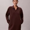 Smooth Mini Polo Sweatshirt Dress Smooth Mini Polo Sweatshirt Dress