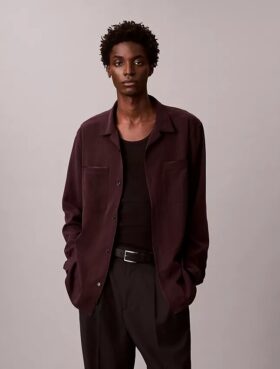Smooth Relaxed Camp Button-Down Shirt