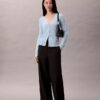 Smooth Variegated Rib Sweater Cardigan Smooth Variegated Rib Sweater Cardigan