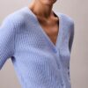 Smooth Variegated Rib Sweater Cardigan